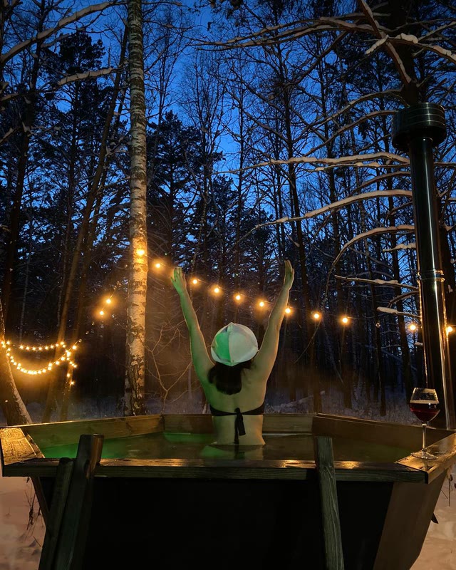 An Ember Borea hot tub at an owner's home in Kazakhstan